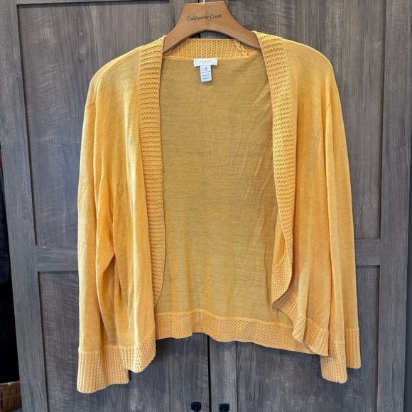 Chico's Sweaters - Chicos Size 3 (XL) Silk Sweater Cardigan Shrug Open Front